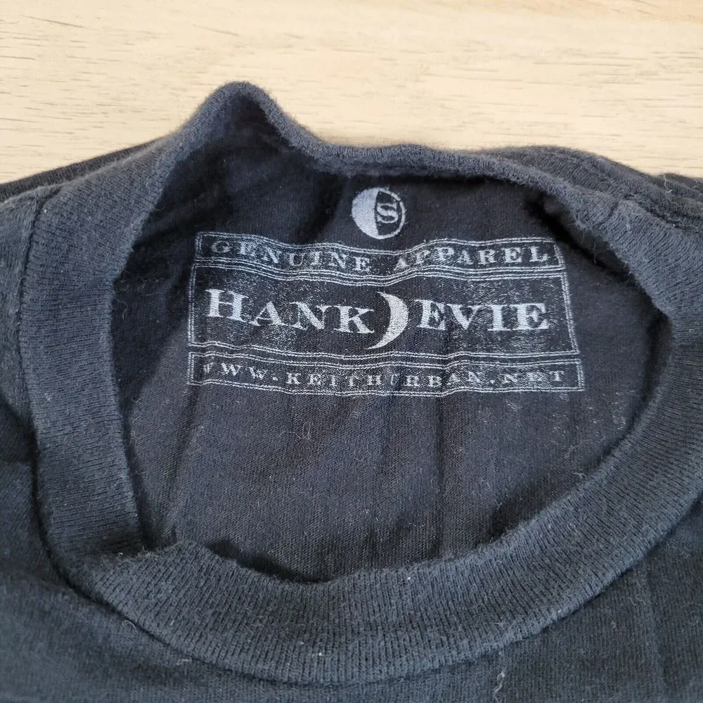 Keith Urban 2007 Love Pain and Crazy World Tour Black T Shirt Small Hank Evie